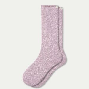 NEW! Anthro x Bombas Sparkle Fuzzy Calf Socks Size S in Pink Sparkle